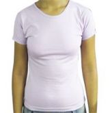 BABY LOOK FEMININA ROSA BEBE 100% ALGODÃO FIO 30.1