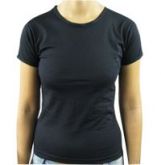 BABY LOOK FEMININA PRETA 100 % ALGODÃO FIO 30.1